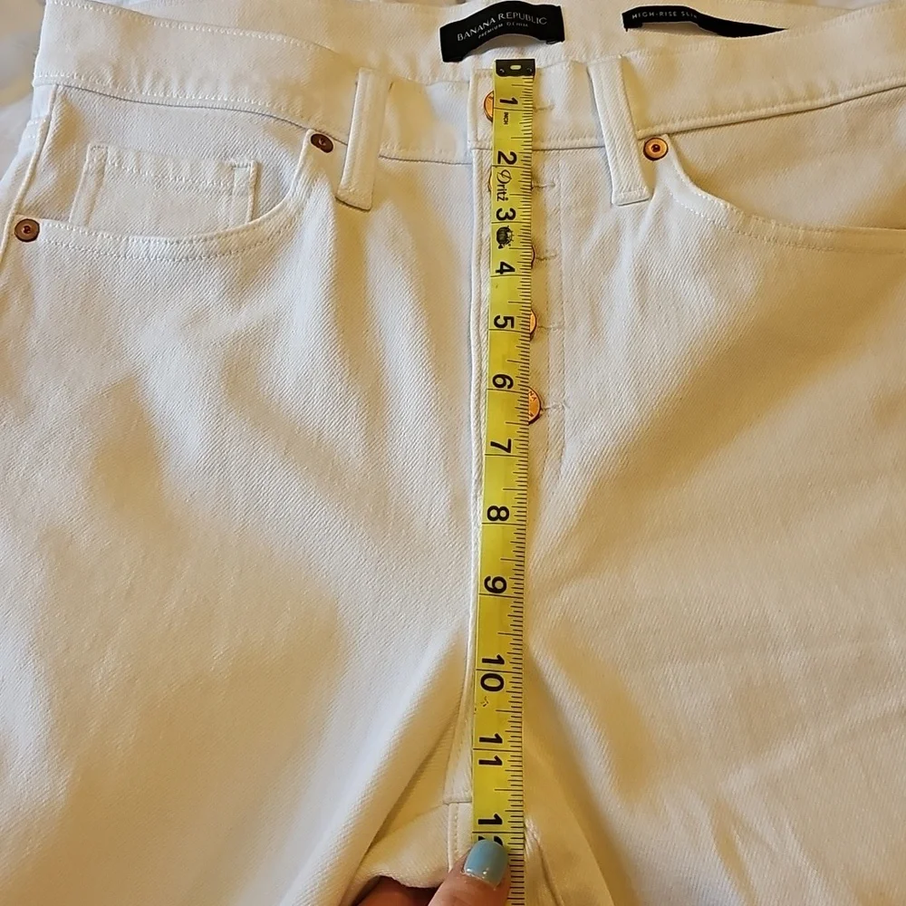Banana Republic White High-Waisted Jeans - Picture 9 of 11